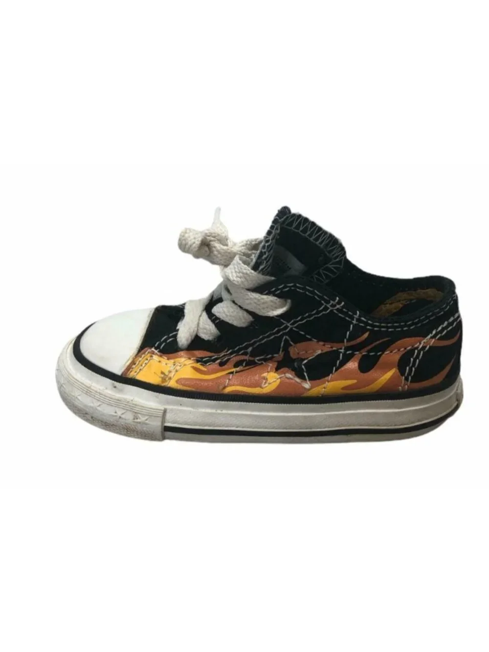 Converse One Star Sneaker Infant Toddler 5 Chuck Taylors Orange Flames Low Top